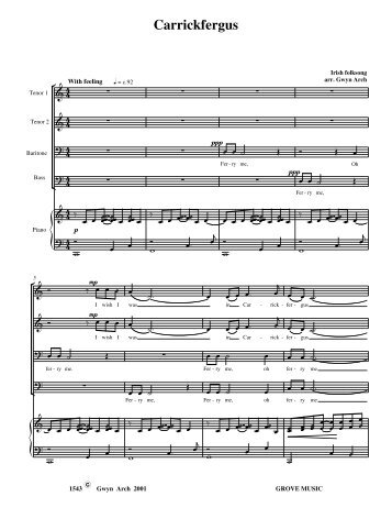 Carrickfergus TTBB.pdf - Grove Music Catalogue