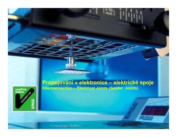 PropojovÃƒÂ¡nÃƒÂ­ v elektronice Ã¢Â€Â“ elektrickÃƒÂ© spoje - UMEL