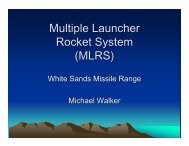 Multiple Launcher Rocket System (MLRS)