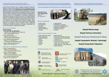 Folder informacyjny ZespoÅu OPZ - ZespÃ³Å Ochrony Powierzchni Ziemi