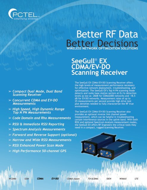 Better RF Data Better Decisions - PCTEL RF Solutions