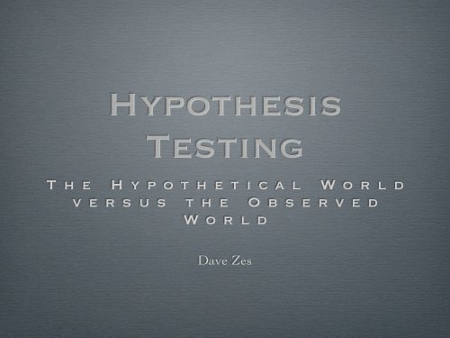 hypothesis testing book pdf