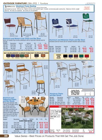 Outdoor Furniture - Central Restaurant Products