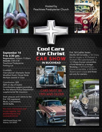 Cool Cars For Christ - Peachtree Presbyterian Church