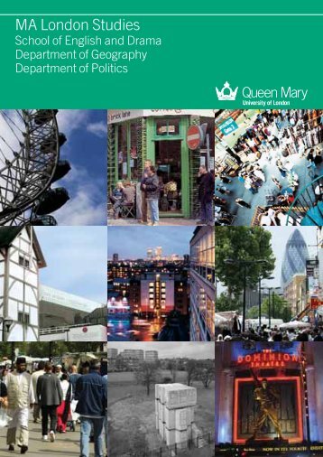 MA London Studies - School of Geography - Queen Mary University ...