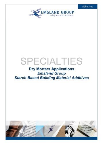 Dry Mortars Applications - Emsland Group