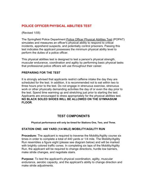 Police Officer Physical Abilities Test (POPAT)