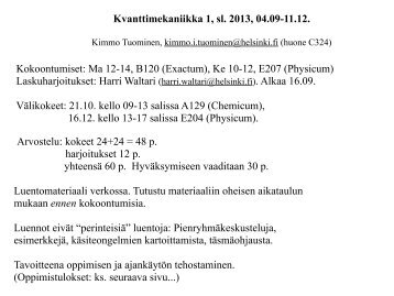 I.1 Ke 4.9. - Helsinki.fi