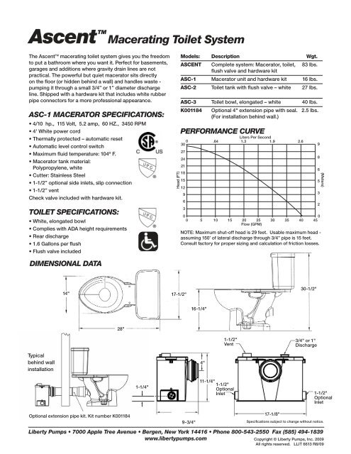 Macerating Toilet System - Liberty Pumps