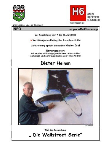 H6-info - Haus Hildener KÃ¼nstler
