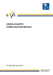 cross-country homologation manual - International Ski Federation