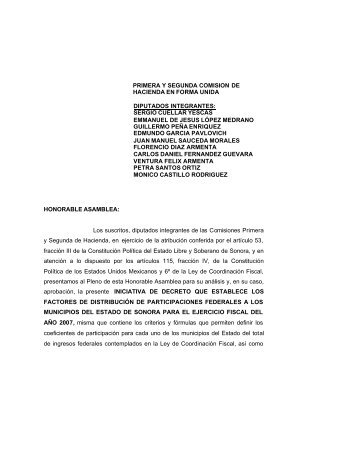 Decreto 25 - H. Congreso del Estado de Sonora