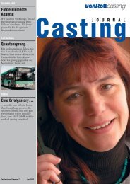 Casting Journal Juni 2003 - vonRoll casting