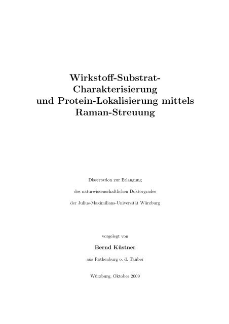 Wirkstoff-Substrat- Charakterisierung und Protein-Lokalisierung ...