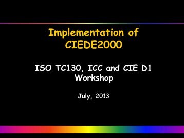 Implementation of CIEDE2000