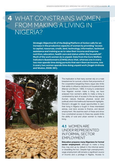 Gender in niGeria report 2012 - Economic Commission for Africa