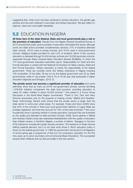 Gender in niGeria report 2012 - Economic Commission for Africa