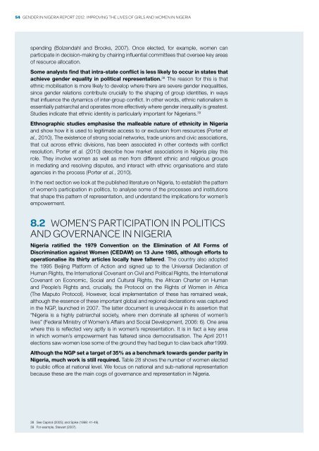 Gender in niGeria report 2012 - Economic Commission for Africa
