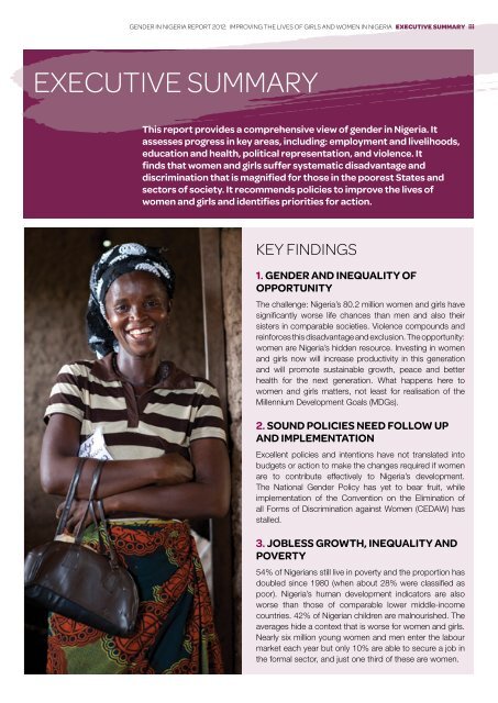 Gender in niGeria report 2012 - Economic Commission for Africa