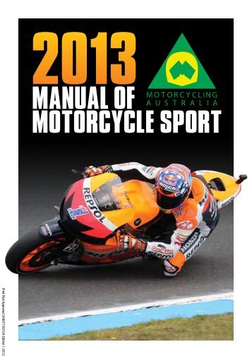 MANUAL OF MOTORCYCLE SPORT - Motorcycling Australia