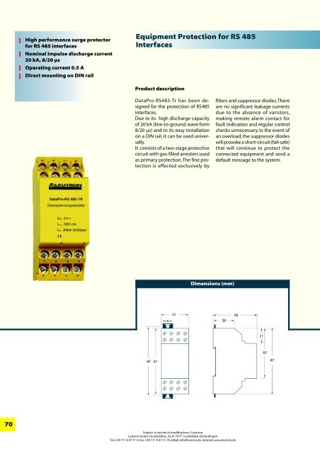 datasheet - Leutron GmbH