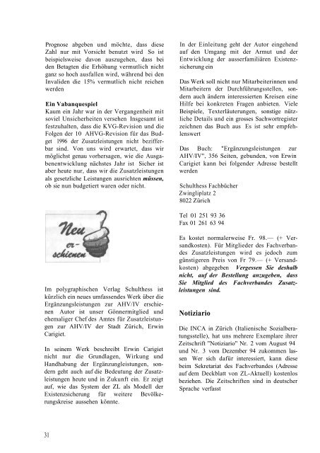 ZL - AKTUELL 3/95 - Fachverband Zusatzleistungen
