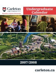 2007/2008 carleton.ca Undergraduate Calendar - Www3.carleton.ca ...