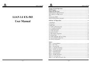 LIAN LI EX-503 User Manual - Sundial Micro, Inc.