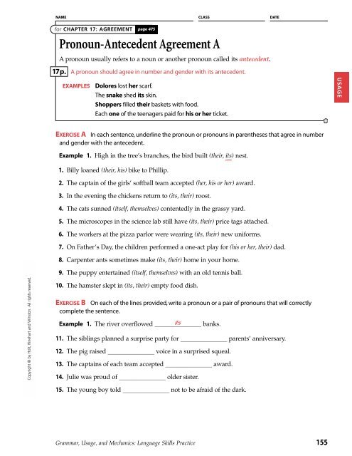 9_Pronoun-Antecedent Agreement A_w_Ans. K - Azinga Cartoons