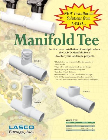 Lasco Fittings Manifold Tee