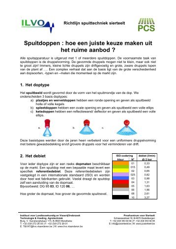 Spuitdoppen : hoe een juiste keuze maken uit het ruime ... - PCS