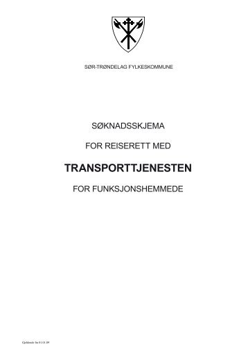 TRANSPORTTJENESTEN - SÃƒÂ¸r-TrÃƒÂ¸ndelag fylkeskommune