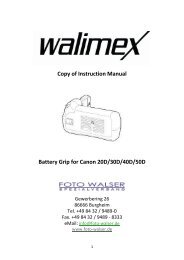 Copy of Instruction Manual Battery Grip for Canon 20D/30D/40D/50D