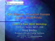 GHG Balances of Canadian Biomass Exports - the IEA Bioenergy ...