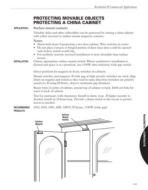 SENTROL Application notes - Alarms BC