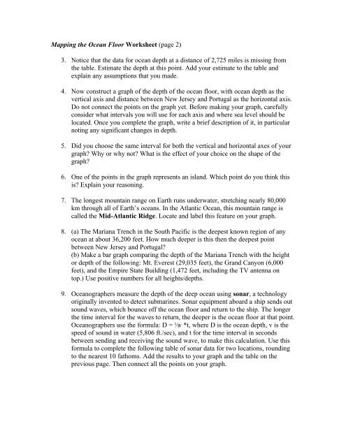 Mapping The Ocean Floor Worksheet Page 1 Answer Key Viewfloor co Mapping The Ocean Floor Worksheet Page 1 Answer Key Viewfloor co