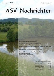 Mitglieder Information! - ASV 