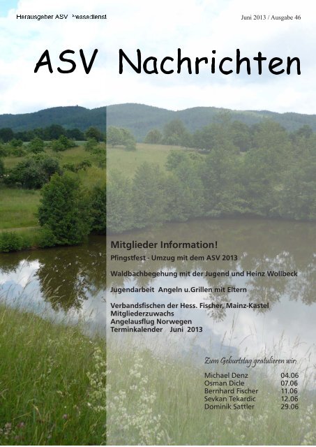 Mitglieder Information! - ASV "Petri Heil" 1977 eV Rimbach