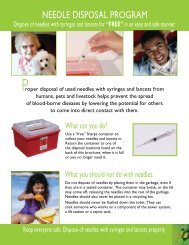 NEEDLE DISPOSAL PROGRAM - City of Venice.