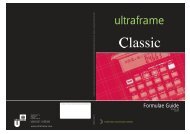 Formulae Guide - Ultraframe