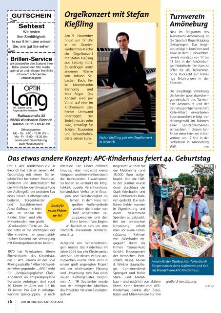 DER BIEBRICHER, Ausgabe 275, Oktober 2014