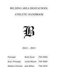 Athletic Handbook - Belding Area Schools