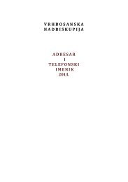 Adresar - Vrhbosanska nadbiskupija