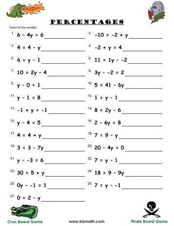 Pre - algebra addition, subtraction ... - Math for Children