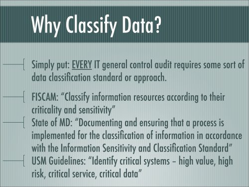 Data Classification and Privacy - Office of Information Technology ...