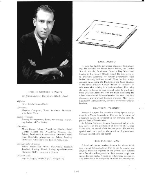 The 1941 Babsonian. - Babson College