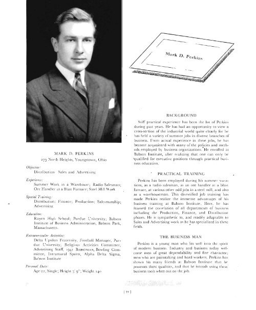 The 1941 Babsonian. - Babson College