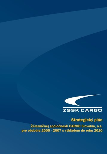 StrategickÃ½ plÃ¡n - ZSSK Cargo