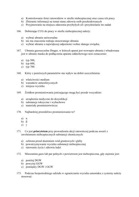 Zestaw pytaÅ testowych do wykorzystania w sprawdzianach wiedzy