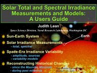 Solar Total and Spectral Irradiance Measurements and Models: A ...
